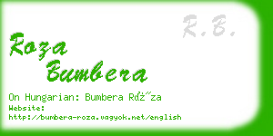 roza bumbera business card